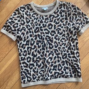 Leopard jacquard sweater